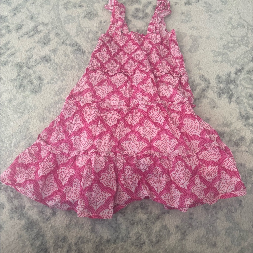 Roller Rabbit Pink and White Toddler Dress